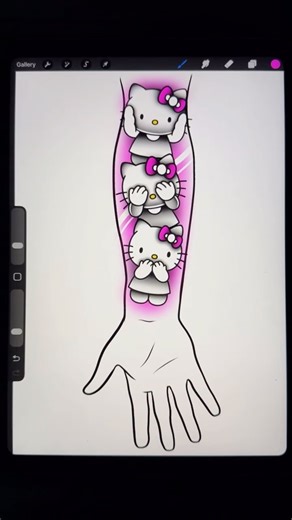 ink by domo 🌐 on Instagram: "Hello Kitty custom design 🎀 • • • • #procreate #tattooideas #tattoodesign #procreateart #tattoodesigns #inkbydomo #tattooidea #hellokitty #hellokittylover #hellokittytattoo"