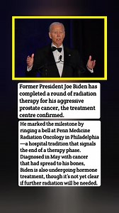 43K views · 211 reactions | Joe Biden completed radiation therapy Biden prostate cancer treatment update Biden rings bell cancer milestone former president Biden bone-metastasis prostate cancer Biden health news radiation therapy 2025 | Trend Scope News | Facebook