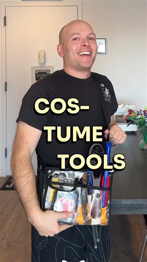 Sean Smith on Instagram: "COSTUME TOOLS for a Costumer 🧰 TOPSTICK is a really important tool used to stabilize any piece of a costume. If a collar is folding, a tie is flipping, or a pocket is flapping you can keep it in place with topstick. Because you can’t control how a costume behaves in front of a camera, topstick gives you a little piece of mind that some things will stay in place. And for the heavy duty fabrics use SUPER STICK. And please, buy your tools from @wardrobesupply in NY