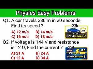 Physics Easy Problems | Step-by-Step Solutions, Basic to Advanced Physics Questions Explained.