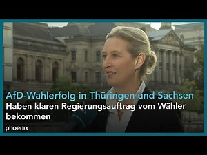Landtagswahlen: Alice Weidel (AfD) zum Wahlerfolg in Thüringen und Sachsen am 01.09.2024