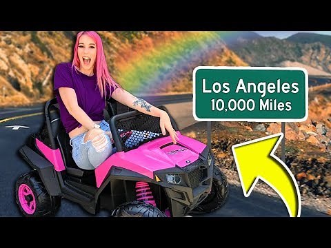 I Tried to Drive ACROSS COUNTRY in a TOY CAR Challenge!! Ft. MeganPlays