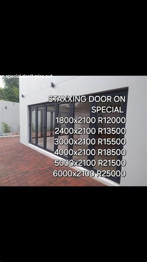 Alu 24hr Special on Glass & Aluminium Stacking Doors