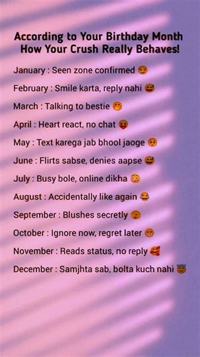 Crush Calculator: Birthday Month Secrets! 🥰😇 | IT'S ANJUM
