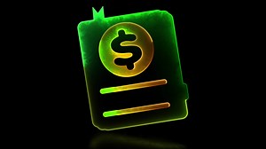 Download Neon frame effect, income book shape, glowing chris, black background. for free