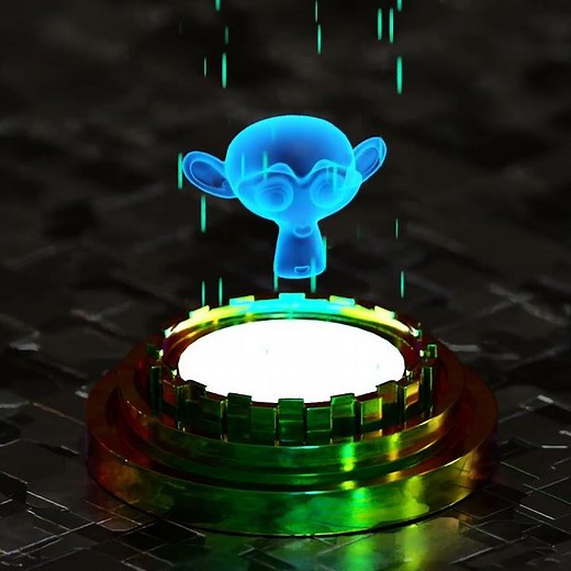 3D Hologram Animation in Blender