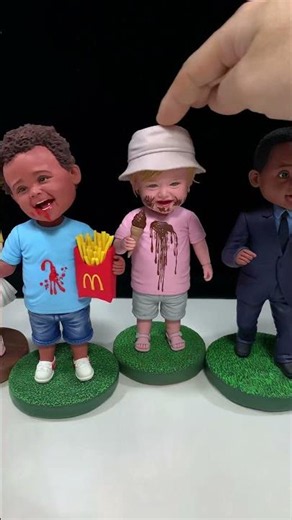 Handmade Clay Bobbleheads Bursting with Playful Joy