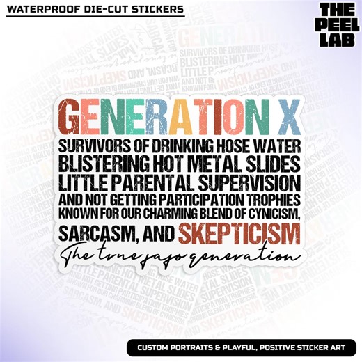 Gen X Survivor Sticker, Generation X Drinking Hose Water Funny Gen Member Waterproof Die-cut Vinyl Water Bottle Stickers Gifts - Etsy