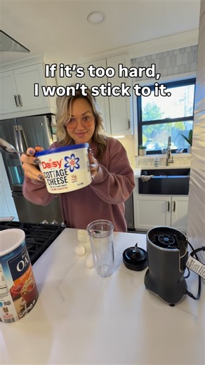 Eating well has to fit real life. If it’s complicated, I’m out. Simple is what I actually stick to. How about you? Let me know if you try them. Recipe • ½ cup rolled oats • ½ cup cottage cheese • 2 eggs Blend. Cook in a pan with real butter. Top with sugar-free maple syrup or fruit!!! | Johnna Davis Wieter