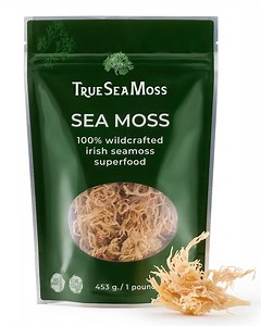 True Sea Moss Wildcrafted Irish Moss, Raw Sea Moss, Crispy, 16 Oz