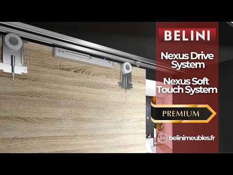 Système de porte coulissante Nexus Drive – Soft Touch Premium | Belinimeubles.fr | Chêne sonoma