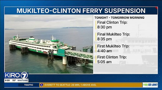 VIDEO: Mukilteo/Clinton ferry schedule changing tonight