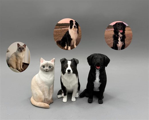 Custom Dog and Cat Wedding Cake Topper - Personalized Pet Couple Sculpture, Handmade Cake Decor for Pet Lovers - Etsy