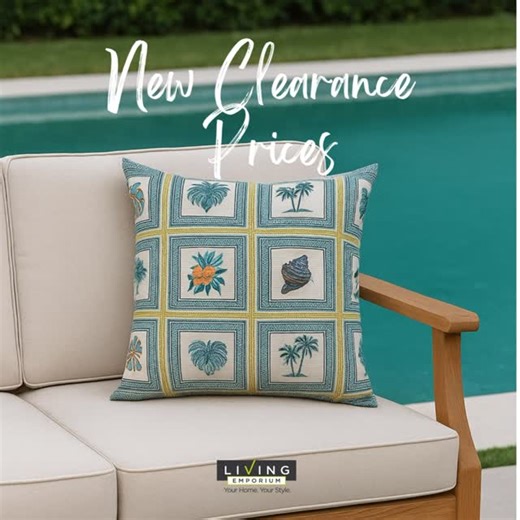 Living Emporium on Instagram: "✨ Clearance Price Drop! ✨ Refresh your outdoor setting with summer chair pads & cushions now just $6.99. A simple, stylish update at a price too good to miss. #LivingEmporium #ClearanceFinds #OutdoorLiving #SeasonalRefresh #HomeSavings"