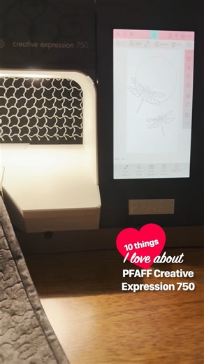 Ambassador Nadine (@Embroidery_MOM) shares her 10 favorite sewing and embroidery features on the new Creative Expression 750! Visit your nearest dealer to test these features for yourself! | Pfaff North America