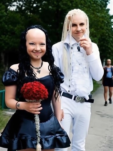 “Remember this ‘strange’ couple? Look at them now!” 😲 Their wedding photos once shocked the internet — a bald bride and long-haired groom. Ten years later, with two kids and a new look, they’ve transformed completely. See the before and after in the comments below 👇 | Survival Camping, Building Warm Bushcraft Pro