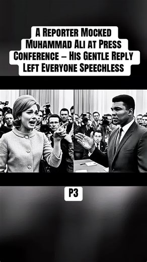 P3: A Reporter Mocked Muhammad Ali at Press Conference — His Gentle Reply Left Everyone Speechless#muhammadali #history #boxing #story #foryoupage