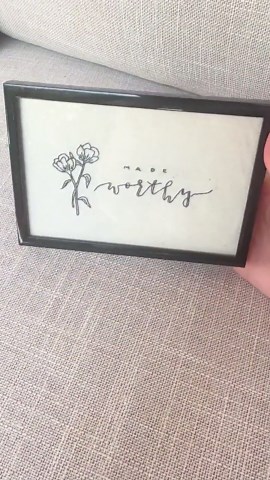 Framed Embroidery Picture Frame Minimalistic You Are Worthy Floral Christian Decor 4 X 6 Inch Frame - Etsy