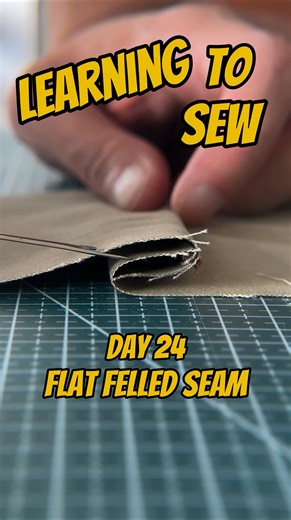 SHENG on Instagram: "LEARNING TO SEW, flat felled seam Day 24 was all about the flat felled seam. I learnt another way to protect the raw edges. Would love to know if this is the right way to do it . . . #sewing #sewingtutorial #learningtosew #sewingaddict Is this the right technique?"