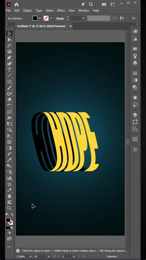 Adobe illustrator 3D effect tips and tricks 2026. #adobeillustrator #shorts
