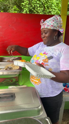 Delicious Turkey Gravy Street Food in Dominica Caribbean