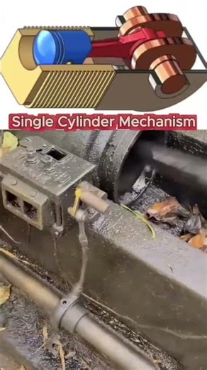 🤯😱How Vintage Single Cylinder Engine Mechanism and Startup🤯 #shorts #engine #viral