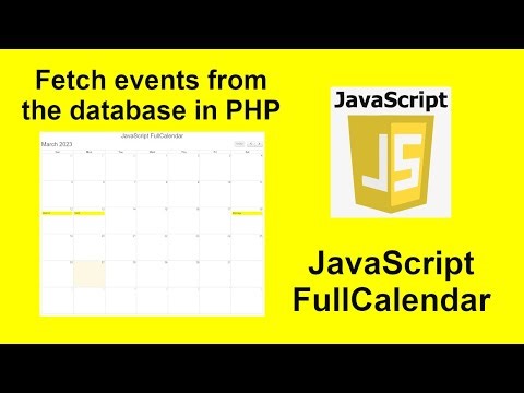 06 - How to fetch events from the database using PHP and MySQLi in JavaScript FullCalendar