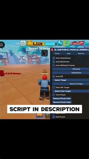 Best Script Muscle Legends Roblox #roblox #robloxscript #musclelegends #robloxmusclelegends #shorts