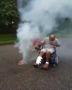 Wheelchair Bro Can't Get Away From July 4th Fireworks