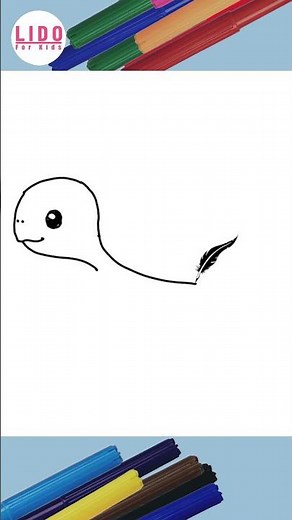 How to Draw a Sea Turtle 🐢 Easy Drawing for Kids #lidoartworks