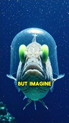 The Deep-Sea Hunter That Sees Through Its Own Head #barreleyefish #marinebiology #seacreatures