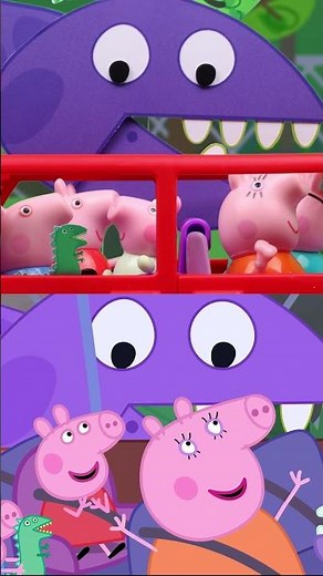 Tales VS Toys: DINOSAUR Safari 🦕🌴 #PeppaPig #Shorts #toys #toyplay