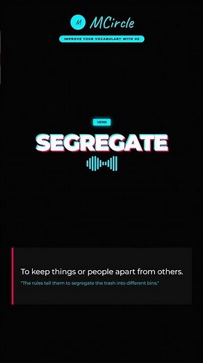 Learn English: What is Segregate? | Vocabulary Shorts