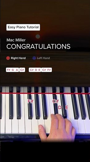 „Congratulations“ - Easy Piano Tutorial | Mac Miller #easypiano #congratulationspiano #learnpiano