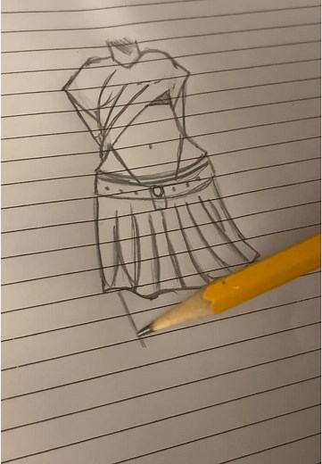 Top Skirt Drawing Tutorial for Y2K Art Style