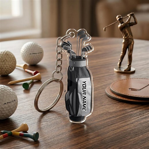 Personalized Golf Bag Keychain Custom Name, Golfer Gift for Him Her, Golf Accessories Keyring, Father's Day Golf Gift, Retirement Golf Gift - Etsy