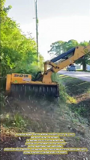 Powerful Roadside Mower Tractor Cutting Bushes Like a Beast | Amazing Grass Cutter Machine 2025