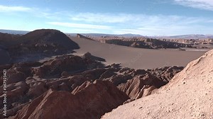 Chile. Scenic landscape of the Atacama Desert Stock Video