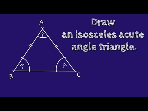 How to draw an isosceles acute angle triangle. construct isosceles acute triangle. @SHSIRCLASSES