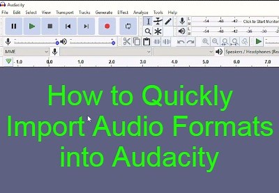 How to Quickly Import Audio Formats into Audacity | Envato Tuts