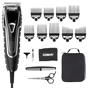 Conair Barber Haircut Clippers - Hair Trimmer - 16-Piece Haircut Kit