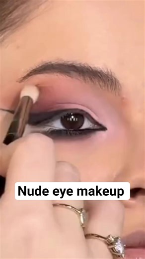 Nude eye makeup tutorial #shortsviral #softglamlook #eyemakeup #shorts