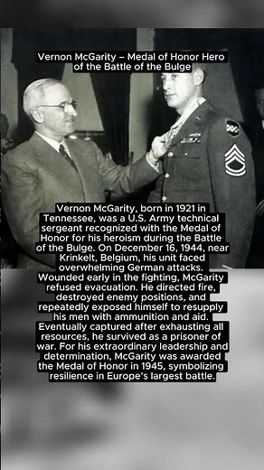 Vernon McGarity – Medal of Honor Hero of the Battle of the Bulge