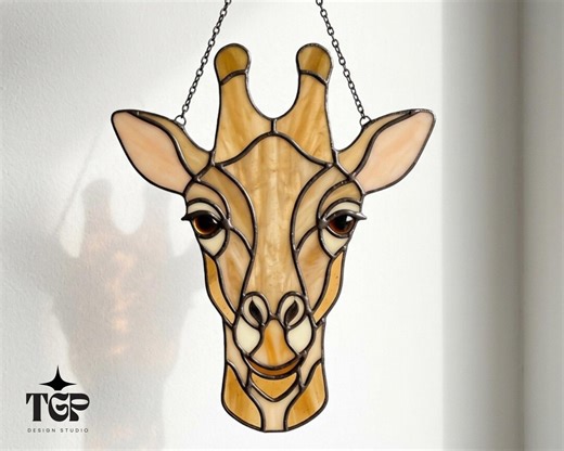 Giraffe Stained Glass Pattern - Safari Animal Beginner Friendly Template PDF SVG PNG - Etsy