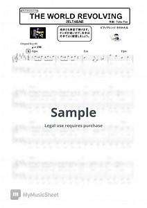 DELTARUNE - THE WORLD REVOLVING Piano Sheet PDF | きだわたる | mymusic5