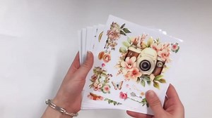 Insect Birds Rub on Transfer for Crafts: 16 Pcs Cute Animals Rub on Transfers for Furniture, Ladybug Bee Dragonfly Flowers Transfer Stickers DIY Crafts for Glass Wood Wall Home Decor Waterproof