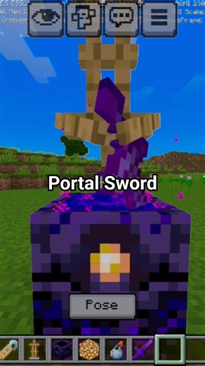 portal sword easy tutorial for Minecraft #pirate gamer #mcje