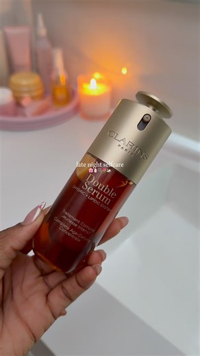 selfcare night gets better with a good skincare routine ft ‪@clarins‬ double serum #clarinspartner