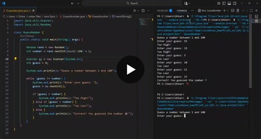 #firsttask #javainternship #internpe #coding #learning | Onkar Ubale