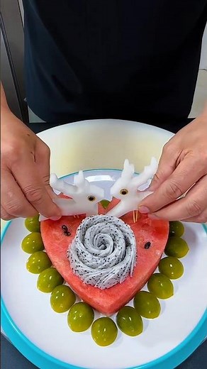 A Watermelon Surprise for My Daughter's Birthday 🎂🍉 | how to make fruit cake #shorts​ #viralshorts